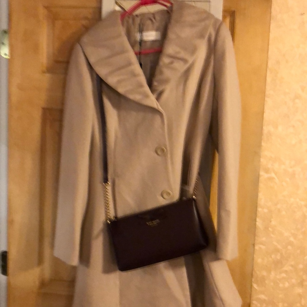 NEW TAHARI WOOL COAT W/Shawl Collar